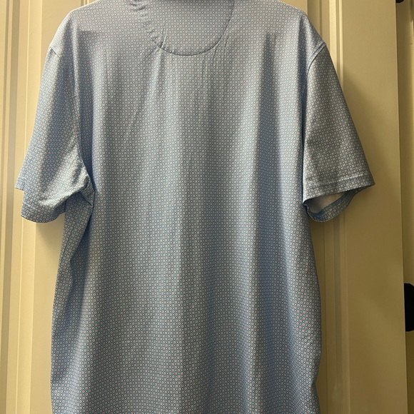 Men's Pattern Performance Polo - Light Blue - Picture 4 of 6